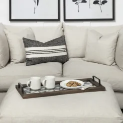Black Metal And Glass Tray-Kirkland's Home Clearance