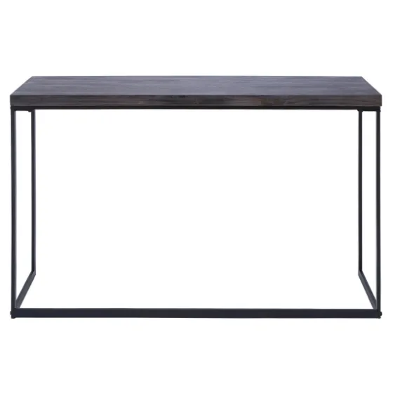 Black Metal And Wood Contemporary Console Table-Kirkland's Home Online