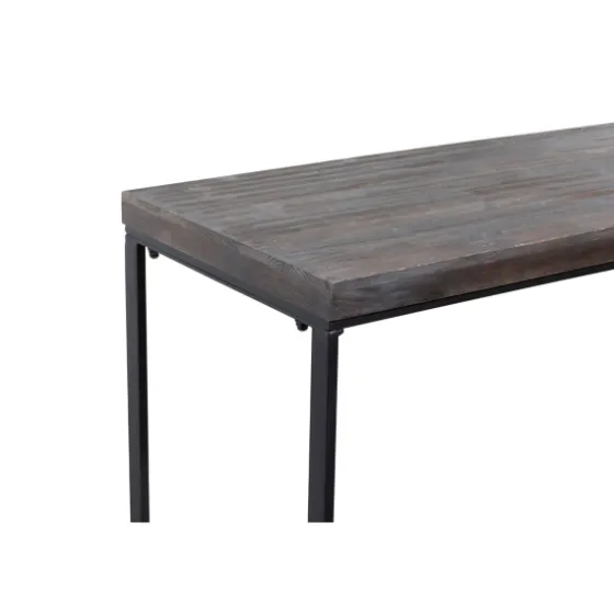 Black Metal And Wood Contemporary Console Table-Kirkland's Home Online