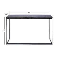 Black Metal And Wood Contemporary Console Table-Kirkland's Home Online