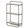 Black Metal And Wood 3-Tier Wall Shelf-Kirkland's Home Cheap