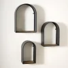 Black Metal Arch Shelves, Set Of 3-Kirkland's Home New