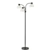 Black Metal 3-Arm Frosted Shade Floor Lamp-Kirkland's Home Clearance