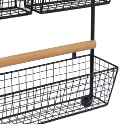 Black Metal 4-Basket Wall Shelf-Kirkland's Home Best Sale