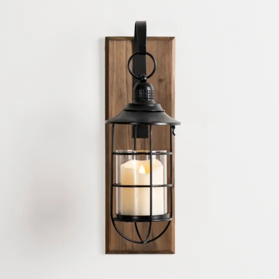 Black Metal Caged Wall Sconce-Kirkland's Home Shop
