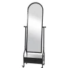 Black Metal Cheval Frame Mirror With Drawer-Kirkland's Home Clearance