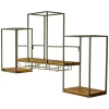Black Metal Cubed Wood With Wine Bar-Kirkland's Home Fashion