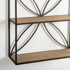 Black Metal Flower Frame 3-Tier Wall Shelf-Kirkland's Home Cheap