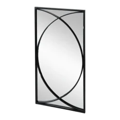 Black Metal Geometric Wall Mirrors, Set Of 3-Kirkland's Home Cheap