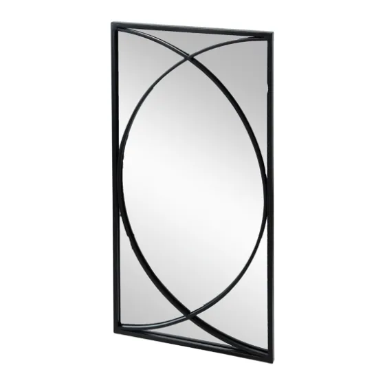 Black Metal Geometric Wall Mirrors, Set Of 3-Kirkland's Home Cheap