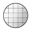 Black Metal Grid Frame Round Wall Mirror-Kirkland's Home Sale