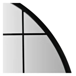 Black Metal Grid Frame Round Wall Mirror-Kirkland's Home Sale