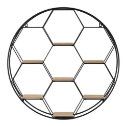 Black Metal Hexagonal Frame Wall Shelf-Kirkland's Home Clearance