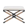 Black Metal Legs Accent Stool With Rope Detail-Kirkland's Home Best