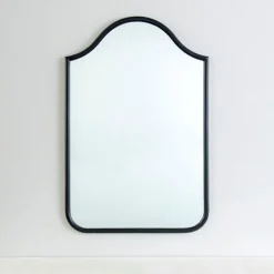 Black Metal Linear Wave Mirror-Kirkland's Home Online