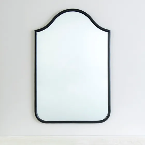 Black Metal Linear Wave Mirror-Kirkland's Home Online
