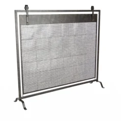 Black Metal Mesh Fireplace Screen-Kirkland's Home New