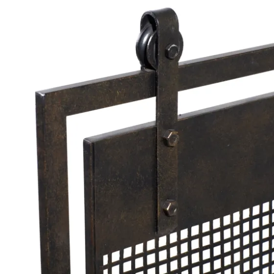 Black Metal Mesh Fireplace Screen-Kirkland's Home New