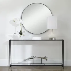 Black Metal Mirrored Top Console Table-Kirkland's Home Best