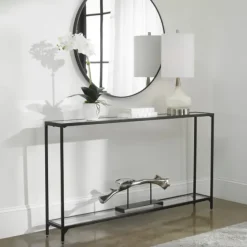 Black Metal Mirrored Top Console Table-Kirkland's Home Best