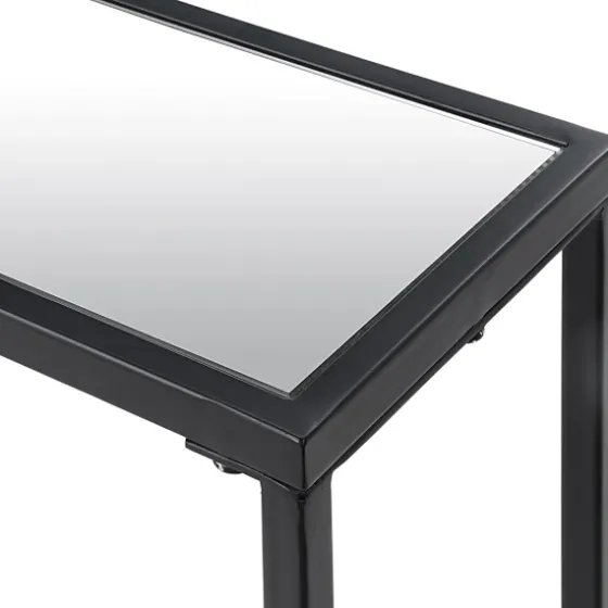 Black Metal Mirrored Top Console Table-Kirkland's Home Best