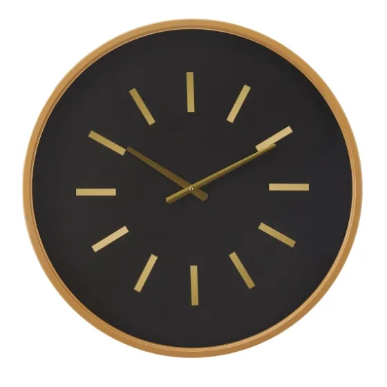 Black Metal Modern Thomas Wall Clock-Kirkland's Home Shop