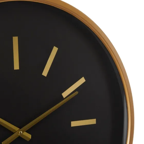 Black Metal Modern Thomas Wall Clock-Kirkland's Home Shop