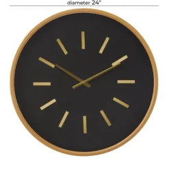 Black Metal Modern Thomas Wall Clock-Kirkland's Home Shop