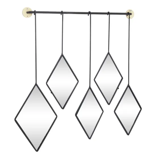 Black Metal Nova Hanging Wall Mirror-Kirkland's Home Clearance