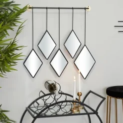 Black Metal Nova Hanging Wall Mirror-Kirkland's Home Clearance