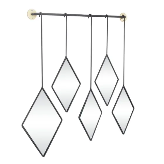 Black Metal Nova Hanging Wall Mirror-Kirkland's Home Clearance