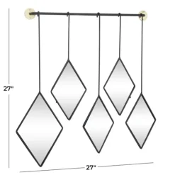 Black Metal Nova Hanging Wall Mirror-Kirkland's Home Clearance