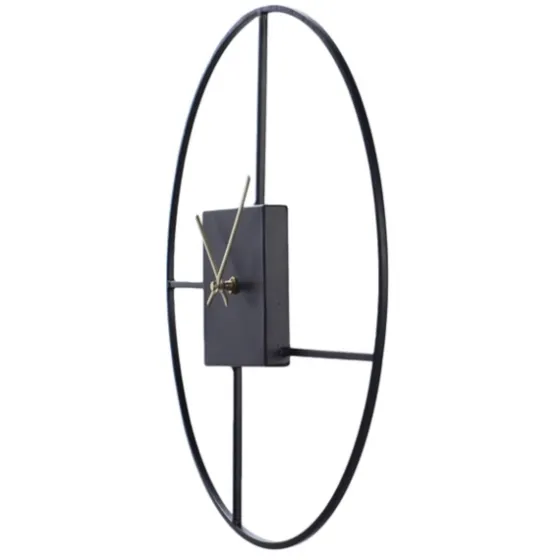 Black Metal Open Back Abstract Wall Clock-Kirkland's Home Outlet