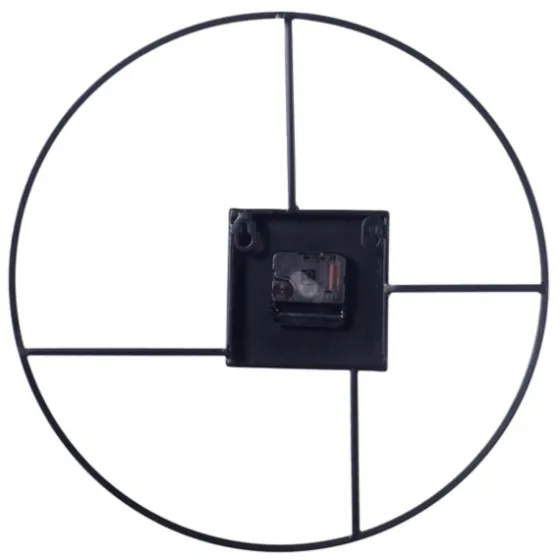 Black Metal Open Back Abstract Wall Clock-Kirkland's Home Outlet