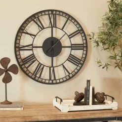 Black Metal Open Frame Wall Clock-Kirkland's Home Best Sale