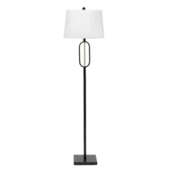 Black Metal Oval Gold Center Floor Lamp-Kirkland's Home Best