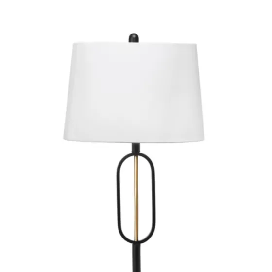 Black Metal Oval Gold Center Floor Lamp-Kirkland's Home Best