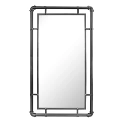 Black Metal Pipe Connected Mirror-Kirkland's Home Discount