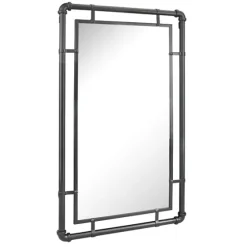 Black Metal Pipe Connected Mirror-Kirkland's Home Discount