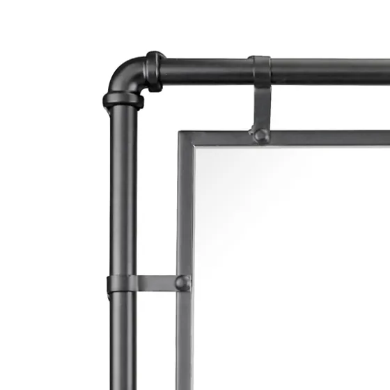 Black Metal Pipe Connected Mirror-Kirkland's Home Discount