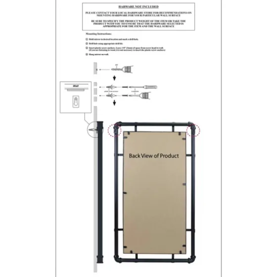 Black Metal Pipe Connected Mirror-Kirkland's Home Discount