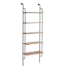 Black Metal Pipe Frame Brown Wood Wall Shelf-Kirkland's Home Flash Sale