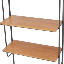Black Metal Pipe Frame Brown Wood Wall Shelf-Kirkland's Home Flash Sale