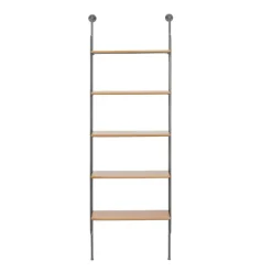 Black Metal Pipe Frame Brown Wood Wall Shelf-Kirkland's Home Flash Sale