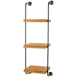 Black Metal Pipe Three-Tier Wall Mounted Shelf-Kirkland's Home Best
