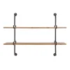 Black Metal Pipe Two-Tier Wall Mounted Shelf-Kirkland's Home Store