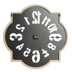 Black Metal Quatrefoil Farmhouse Wall Clock-Kirkland's Home Online