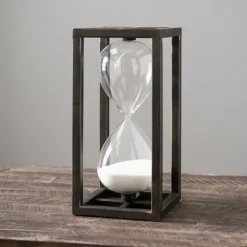 Black Metal Rectangle Hourglass, 12 In.-Kirkland's Home Shop