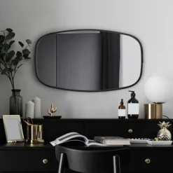 Black Metal Rectangular Wall Mirror, 18X31.5 In.-Kirkland's Home Cheap