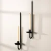 Black Metal Taper Candle Holder Sconces, Set Of 2-Kirkland's Home Store